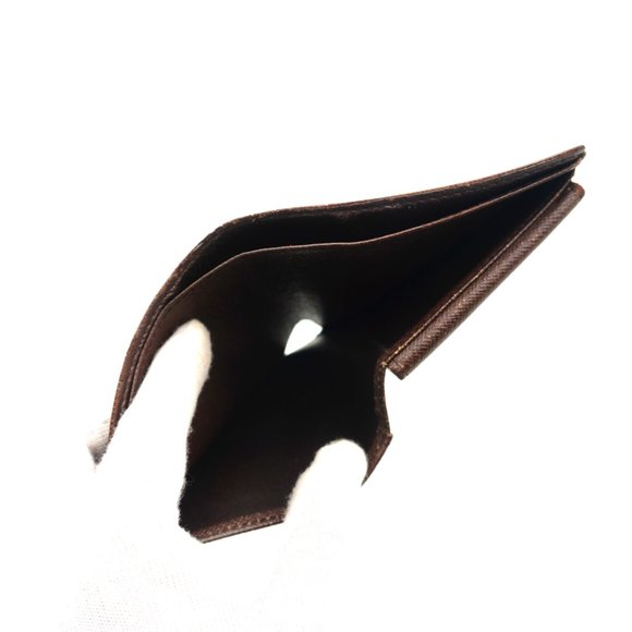 LOUIS VUITTON Marco Damier Ebene Canvas Leather Bifold Mens Wallet Spain - Picture 6 of 10